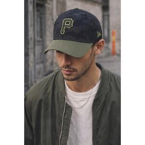 New Era Pittsburgh Pirates Camo Hat Green Black 39Thirty S-M Streetwear Dad Hat